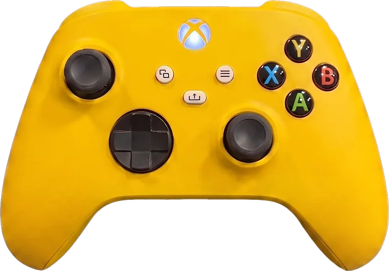 A yellow game controller — wireless control of Capture One on set.
